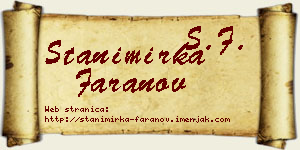 Stanimirka Faranov vizit kartica